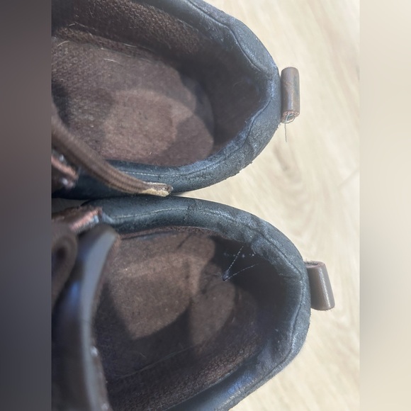 Vintage Y2K 90s Skechers Chunky Shoes Womens 7 Brown Leather Lug Sole Platform - Picture 8 of 11